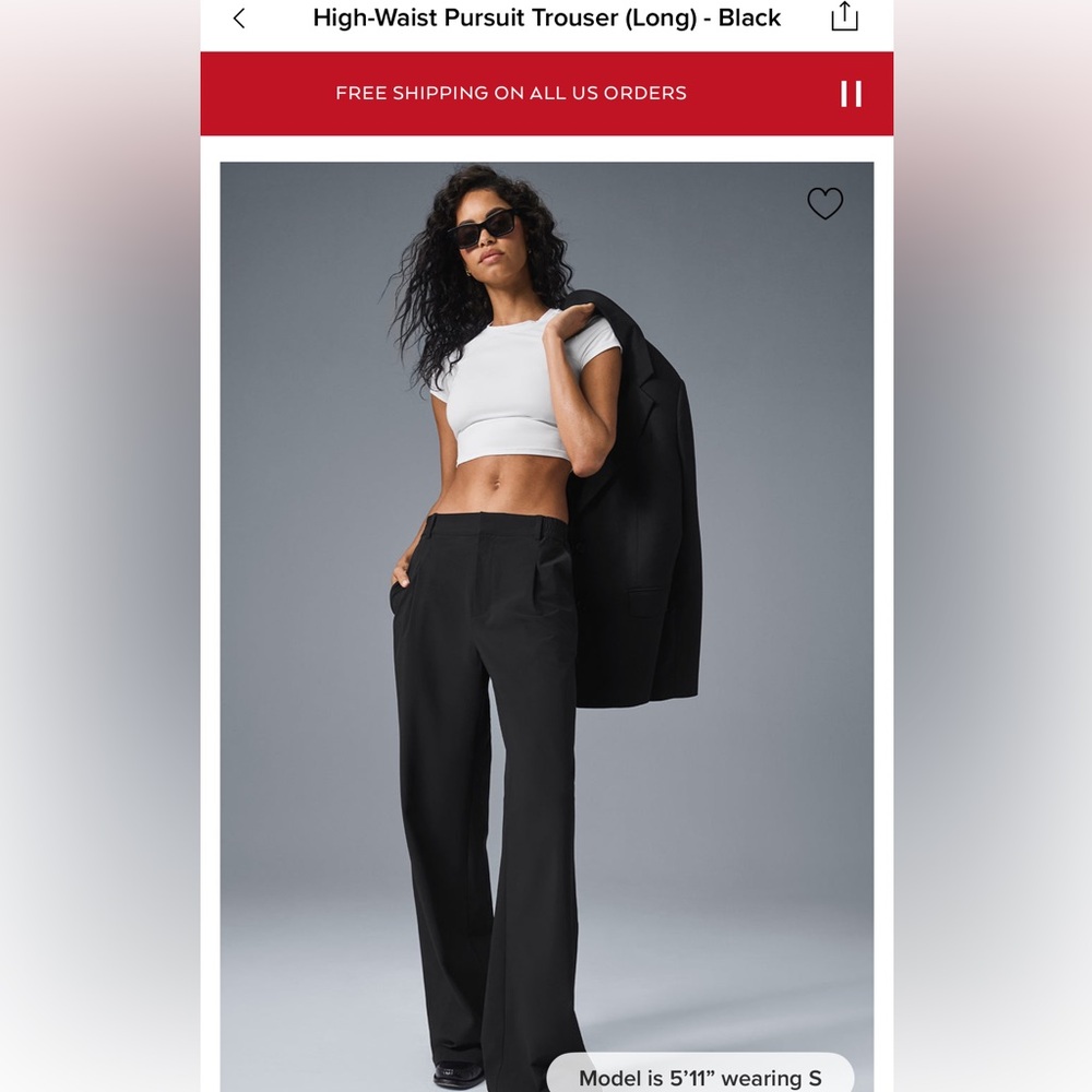 Alo high waist trousers Large Long $80